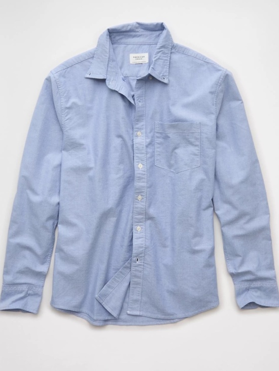 American Eagle Outfitters Other - NWOT American Eagle Slim Fit Oxford Button-Up Shirt Light Blue Size Medium